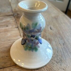 Handmade Signed Studio Pottery Candle Holder — Judy Goodwin